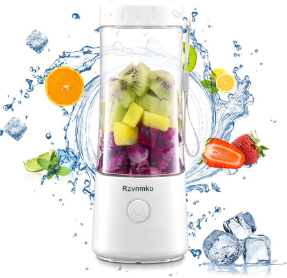 Portable Blender, Personal Size Blender Smoothie Maker Blender, Personal Smoothie Mixer, Usb Rechargeable Smoothie Blender (WHITE)